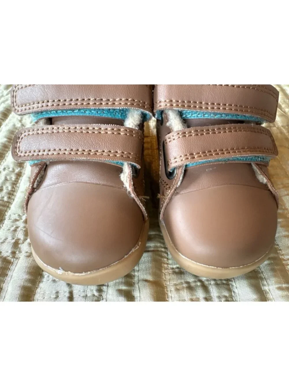 4.5 Child Ten Little First Walker Furry High Top Chestnut Brown